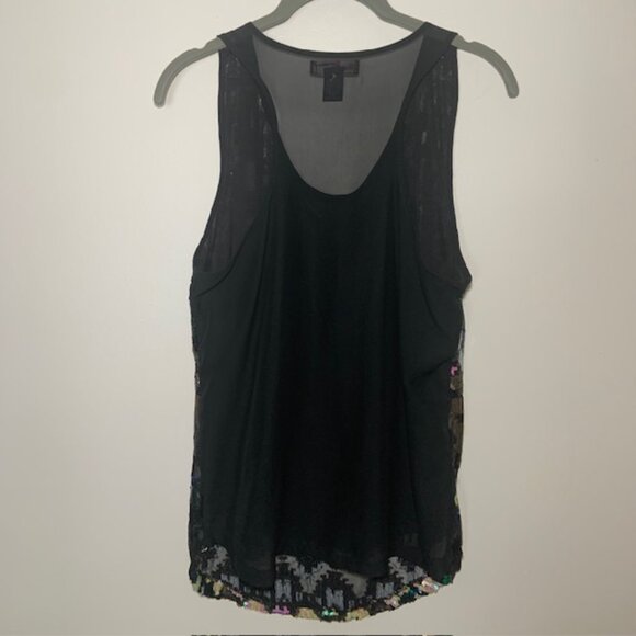 Say What Women Geo Aztec Sequin Y2K New Years Eve Party Sparkle Top - Size M - Picture 6 of 6